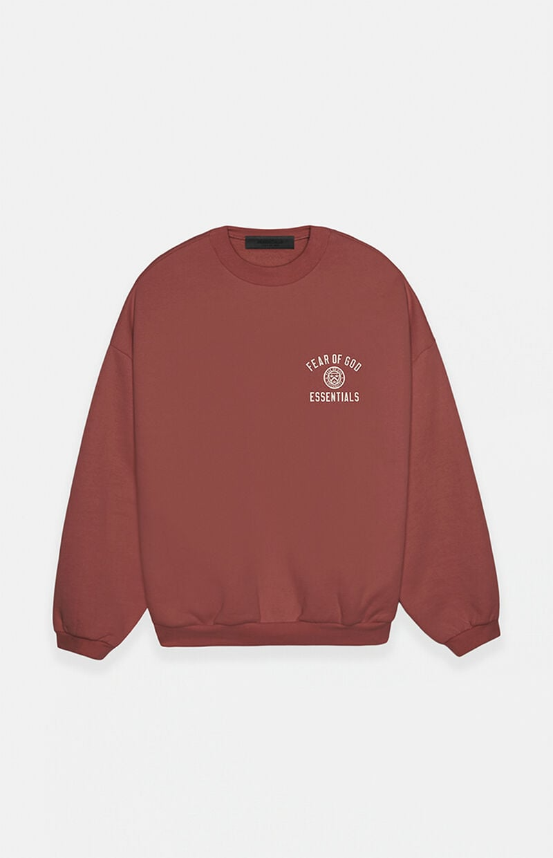 Essentials Crimson Fleece Crew Neck Sweatshirt Essentials Crimson Fleece Crew Neck Sweatshirt