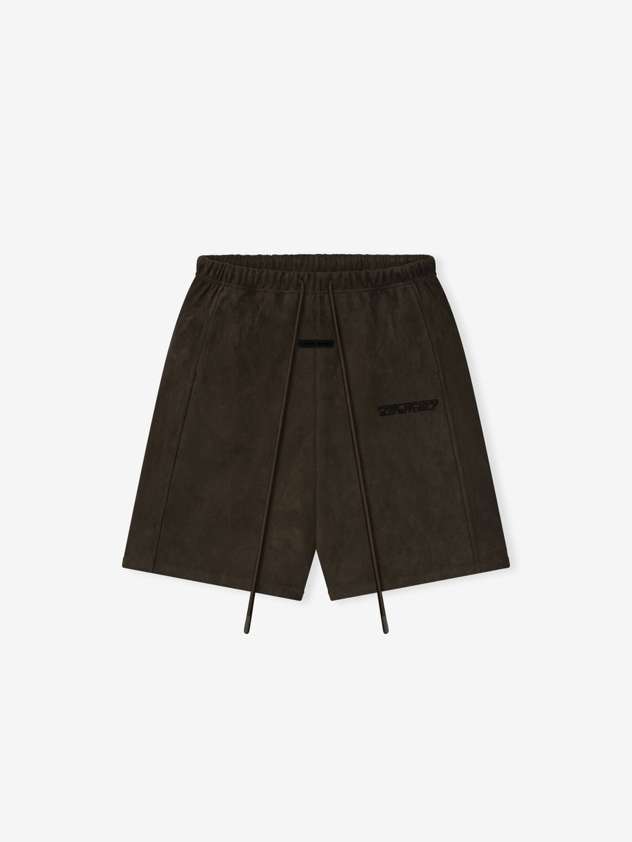 Essentials Suede Fleece Relaxed Short Essentials Suede Fleece Relaxed Short