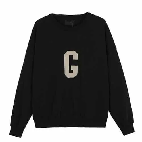 Essentials FOG Seventh Collection “G” Crewneck Black Sweatshirt Essentials FOG Seventh Collection “G” Crewneck Black Sweatshirt